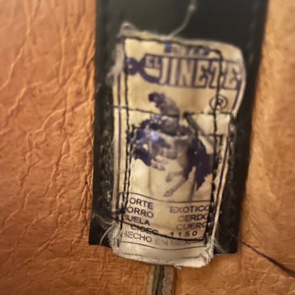 El Jinete black leather Cowboy boots 7.5 - Picture 6 of 8